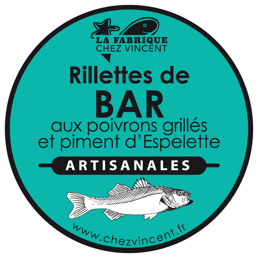 Rillettes de bar aux poivrons grillés et piment d'Espelette