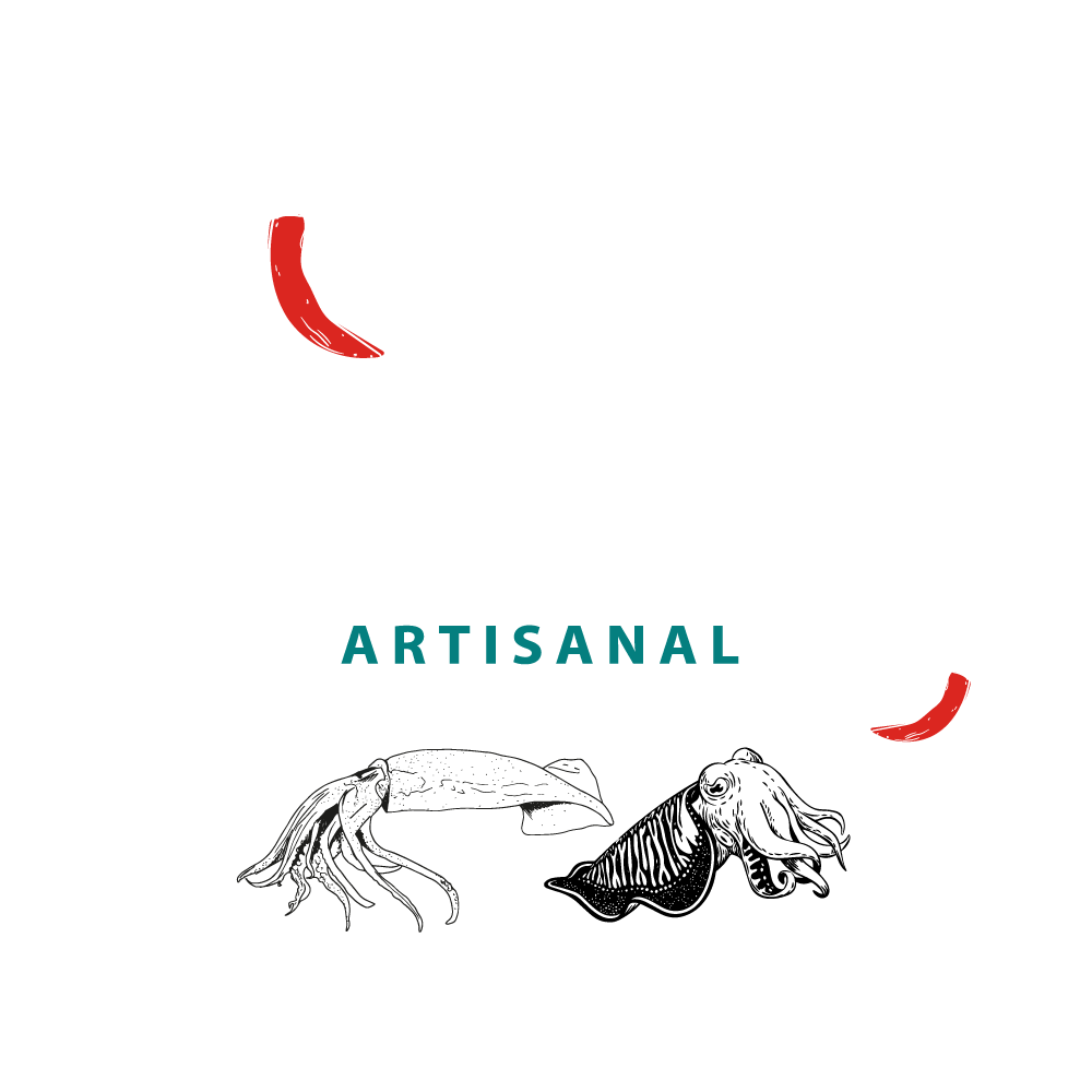 Duo d'encornets et seiches à l'encre de seiche