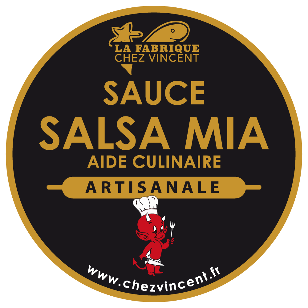 Etiquette-Ronde-Salsa-Mia Encornets grillés sauce "salsa mia"